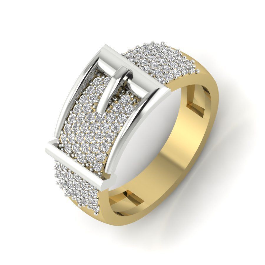 las mujeres anillo de 3dm procesamiento detalle la impresión 3d modelo joyería los anillos boda gem compromiso imprimible joya el diamante plata oro sterling blanco brillante platino 3D print model - Mito3D