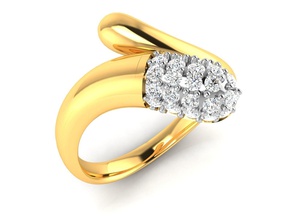 Damen-ring 3dm machen Schmuck Hochzeit engagement bedruckbar ist Juwel diamond Silber ring gold weiß Mode gem Ringe band weedingband coupleband Platin genial Diamant-ring 3d print model - Mito3D