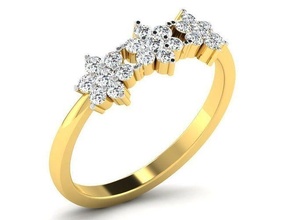 mujer anillo 3dm stl fbx obj joya joyería imprimible platino Boda diamante plata solitario anillos compromiso oro libra esterlina brillante precioso lujo 3d print model - Mito3D