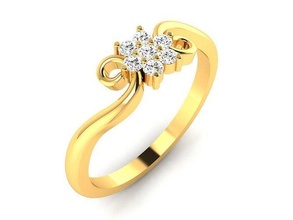 mujer anillo 3dm stl fbx obj anillos joya Boda compromiso joyería imprimible diamante plata oro libra esterlina blanco brillante platino lujo precioso 3d print model - Mito3D