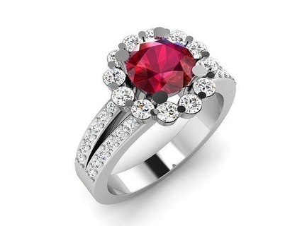 mujer anillo 3dm stl fbx obj detalles joyería regalo hermoso corazón Clásico imprimible diamantes joya anillos 3ds oro alto poligonal Claddagh diamante 3d print model - Mito3D