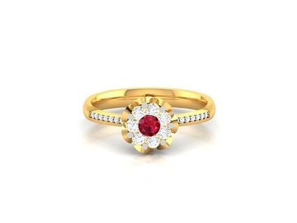 mujer anillo 3dm stl fbx obj detalles joyería joya banda Boda oro diamante aureola anillos abultar colección solitario compromiso 3d print model - Mito3D