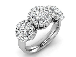 mujer anillo 3dm stl obj fbx detalles joya Boda compromiso joyería imprimible diamante plata oro libra esterlina blanco brillante platino anillos lujo precioso 3d print model - Mito3D
