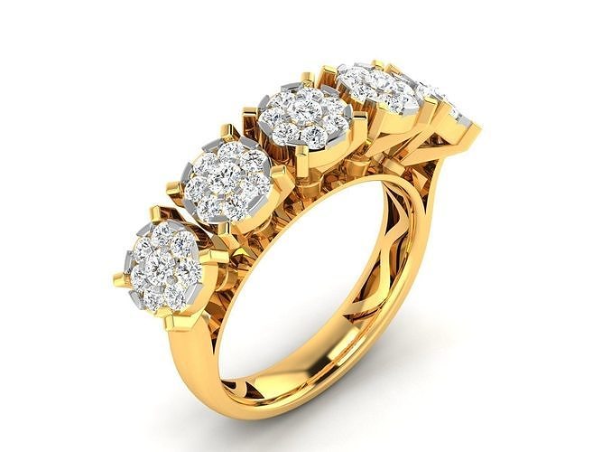 donne squillare 3dm stl obj fbx render dettagli anelli solitario sterlina stampabile diamante platino brillante nozze Fidanzamento gioiello gioielleria argento bianca oro 3D print model - Mito3D