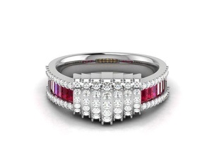 donne squillare 3dm stl obj fbx render dettagli gemma nozze fidanzamento gioiello gioielleria stampabile diamante argento oro sterlina bianca brillante platino anelli lusso prezioso 3d print model - Mito3D