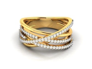 mujer anillo 3dm stl obj fbx detalles joyería joya banda Boda oro diamante aureola anillos abultar colección solitario compromiso 3d print model - Mito3D
