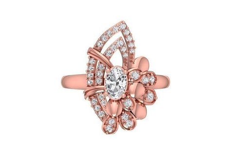 donne squillare 3dm stl obj fbx esegue rendering dettagli gioielleria platino Fidanzamento solitario nuziale anello stampabile prezioso anelli diamante oro nozze moda ciondoli 3d print model - Mito3D