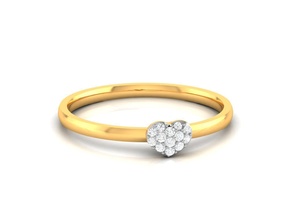 mujer anillo 3dm stl Boda imprimible diamante platino anillos libra esterlina brillante compromiso joya joyería plata blanco oro precioso corazón 3d print model - Mito3D