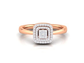femmes bague 3dm stl rendre imprimable diamant platine anneaux solitaire sterling brillant mariage engagement bijou bijoux argent blanc or 3d print model - Mito3D