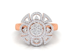 femmes bague 3dm stl rendre diamant imprimable platine anneaux solitaire sterling brillant mariage engagement bijou bijoux argent blanc or 3d print model - Mito3D