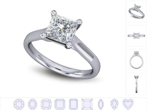 donne squillare 3dm stl render gioielleria diamante oro gemma 3dprint lusso sterlina moda design stampabile anelli 3d print model - Mito3D