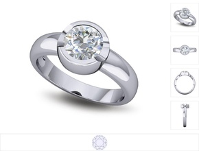 donne squillare 3dm stl render gioielleria diamante oro gemma 3dprint lusso sterlina moda design anelli 3d print model - Mito3D