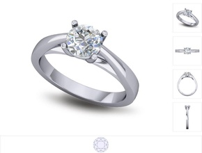 donne squillare 3dm stl render gemma oro argento gioielleria 3dprint diamante donna anelli 3d print model - Mito3D