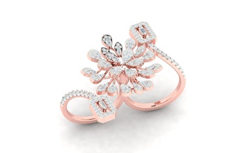 mujer anillo 3dm stl 3d impresión modelo anillos Boda compromiso joya joyería imprimible diamante plata oro libra esterlina blanco brillante 3d print model - Mito3D