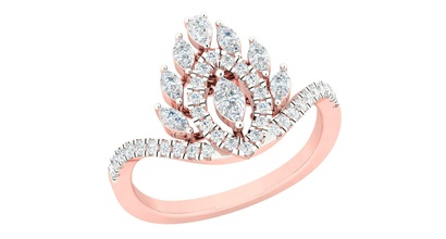 donne anello 3dm stl dettaglio di renderizzazione 3d, il modello stampa gioielli gemma matrimonio fidanzamento gioiello stampabile diamante argento oro d'oro la sterlina bianco brillante diamanti anelli 3d print model - Mito3D