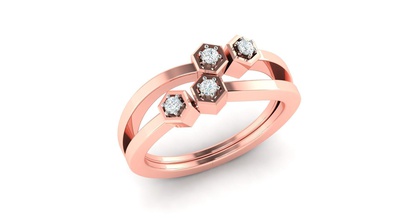 las mujeres anillo de 3dm stl procesamiento detalle la impresión 3d modelo joyería los anillos boda compromiso gem imprimible joya el diamante plata oro sterling blanco brillante platino solitaire 3d print model - Mito3D