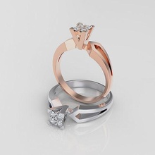 femmes bague 3d bijoux mariage engagement platine or gemme brillant bijou diamant imprimable argent mode beauté anneaux 3d print model - Mito3D