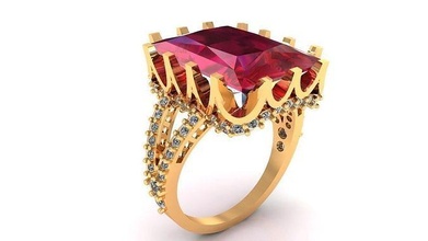 mujer anillo 52 radiante diamante cortar compromiso joyería joya señoras anillos oro Moda solitario Boda imprimible lujo bandas Estados Unidos Canadá Europa canalla 3d print model - Mito3D
