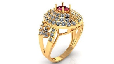 mujer anillo 68 oval cortar diamante caña joyería joya señoras anillos oro Moda solitario Boda compromiso imprimible lujo bandas Estados Unidos Canadá Europa canalla 3d print model - Mito3D
