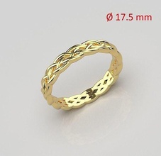 women ring binding 17 5 mm jewerly rope gold printable fashion wedding engagement lung beauty female rings luxury woman shining jewelry 3d print model - Mito3D