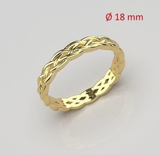women ring binding size 18 mm wedding jewelry gold shining luxury fashion printable rope engagement lung female rings woman precious 3d print model - Mito3D