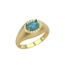 women ring cabochon gems 3dm stl vintage diamond engagement gem gold jewel jewelry jewellery silver stone wedding rings 3d print model - Mito3D