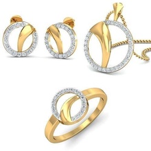 mulheres anel brinco pingente conjunto 3dm stl render joalheria ouro diamante mulher brincos prata imprimível argolas Casamento noivado jóia jóias colar platina 3d print model - Mito3D