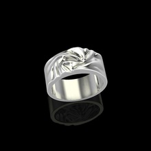 mulheres anel pregas do tecido 3dm stl o design engajamento moda beleza ouro jóia jóias printable de prata casamento dobras anéis 3d print model - Mito3D