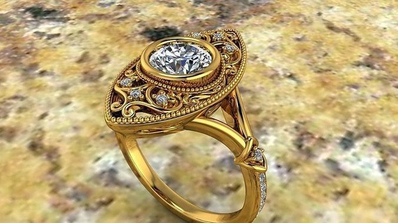 Frauen Ring Datei Steine Rahmen 3d Modell Schmuck druckbar Gold Juwel Engagement brillant Diamant Mode Schönheit Ringe 3d print model - Mito3D