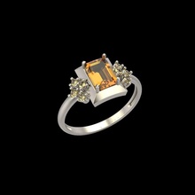 las mujeres anillo de gemas 3dm stl la esmeralda diamante el compromiso gem oro joya joyería imprimible plata diamantes joyas del piedra gema boda moda los anillos 3d print model - Mito3D