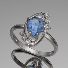 women ring gems 3dm stl diamond engagement gem gold jewel jewelry jewellery printable silver stone wedding rings 3d print model - Mito3D