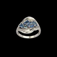 femmes anneau de pierres précieuses 3dm stl brillant la conception bague en diamant le l'engagement gem or joyau bijoux l'anneau d'argent fiançailles les pierre gemme bijou mariage anneaux 3d print model - Mito3D