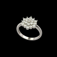 mujer anillo gemas 3dm stl brillante diseño diamante joya oro joyería imprimible plata compromiso roca boda anillos 3d print model - Mito3D
