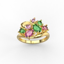 mujer anillo gemas 3dm stl anillos joyería joya plata oro diamante imprimible Boda compromiso Moda libra esterlina enganchar belleza 3d print model - Mito3D