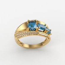 women ring gems 3dm stl cad rings jewelry engagement wedding gold printable jewel diamond fashion carat jewelrycapital silver jewellery 3d print model - Mito3D