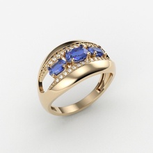 mujer anillo gemas 3dm stl canalla joyería joya oro imprimible plata diamante Moda capital compromiso 3d print model - Mito3D