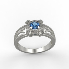 mujer anillo gemas 3dm stl canalla diamante compromiso joya oro joyería imprimible plata 3d print model - Mito3D