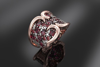 femmes anneau de pierres précieuses bijoux l'anneau les ruby le saphir l'améthyste l'émeraude topaze or gem joyau d'argent bague en diamant engagem la livre sterling shining précieux anneaux 3d print model - Mito3D