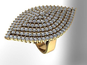 donne squillare mezzo età gioiello gioielleria diamante grande stampabile brillante elegante oro fantasia alto classe covid 19 protezione risorse anelli 3d print model - Mito3D