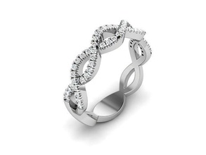 mujer anillo modelo lujo oro quilate brillante anillos compromiso diamante joyería joya platino precioso plata imprimible 3d print model - Mito3D