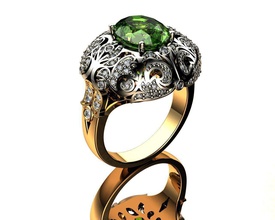 femmes anneau ornement modèle 3d bijoux or d'argent de solitaire mode le diamant mariage bague en l'engagement la les anneaux 3d print model - Mito3D