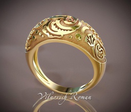 Damen ring ornament Schmuck Juwel Mode Silber ornnament Frau gold Ringe 3d print model - Mito3D