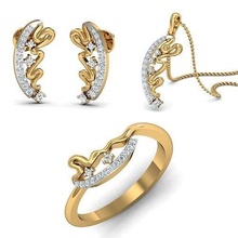 kadin yüzük kolye küpe 3dm stl vermek detaylar düğün nişan mücevher yazdırılabilir altın takı yüzükler gelin damat grup çift platin bantlar solitaire değerli evlilik bilezikler elmas 3d print model - Mito3D
