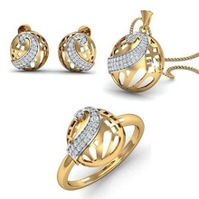 KADIN yüzük kolye küpe 3dm stl vermek detaylar takı altın gümüş Hart nişan mücevher yazdırılabilir kalp moda düğün yüzükler Solitaire sterlin elmas platin parlak 3d print model - Mito3D
