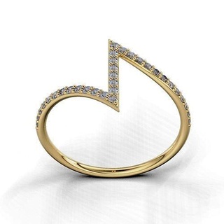 Frauen Ring runden Juwel Schmuck Ringe Gold Hochzeit Engagement Weiß Diamant Silber engagem Mode Schönheit druckbar Platin 3d print model - Mito3D