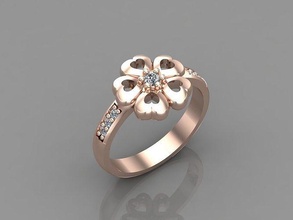 mujer anillo roca mezcla modelo 3dm 10 compromiso boda diamantes oro anillos joyería joya diseño plata imprimible moderno moda fusión cuadrícula belleza libra esterlina 3d print model - Mito3D