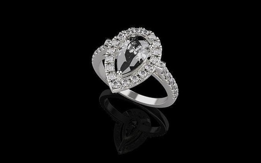 mulheres argolas 0044 joalheria gema luxo platina ouro quilate prata diamante jóias brilhante anel Casamento noivado jóia moda beleza 3d print model - Mito3D