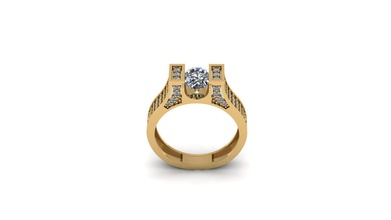 kadın yüzük 006rg takı Gümüş altın beyaz mücevher elmas gem nişan düğün yüzüğü Safir cad 3d print model - Mito3D