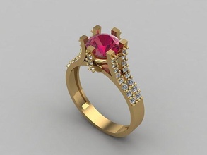 women rings 3dm render files machine ready 1 jewelry ring band womenring wedding gold diamond fashion bulk collection dimaond solitaire engagement 3d print model - Mito3D