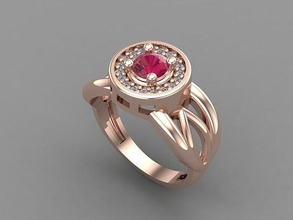 mujer anillos 3dm archivos máquina listo 45 joyería joya anillo banda boda oro diamante moda abultar colección solitario compromiso 3d print model - Mito3D
